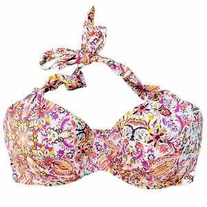 Victoria’s Secret Swim Bombshell Bikini Top Bright Floral Multicolor Size 32DD